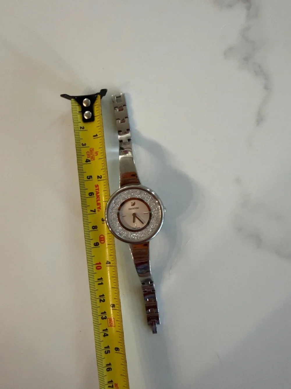 Swarovski Silver Glitter-Accent Women's Bracelet Watch - Picture 3 of 3